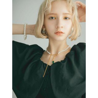 クレイミー(Crayme,)のDrop Pearl Twin Choker(ネックレス)