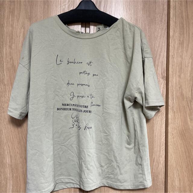 OLIVEdesOLIVE(オリーブデオリーブ)のオリーブ★バックレースアップTシャツ★フリー レディースのトップス(Tシャツ(半袖/袖なし))の商品写真