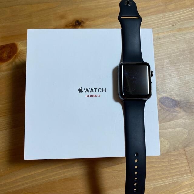 腕時計(デジタル) アップル Apple Watch3 42mm ブラックステンレス 