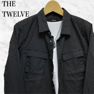 ザトゥエルヴ(THE TWELVE)のTHE TWELVE 長袖シャツ　総柄シャツ　ドットシャツ　水玉柄シャツ　黒(シャツ)