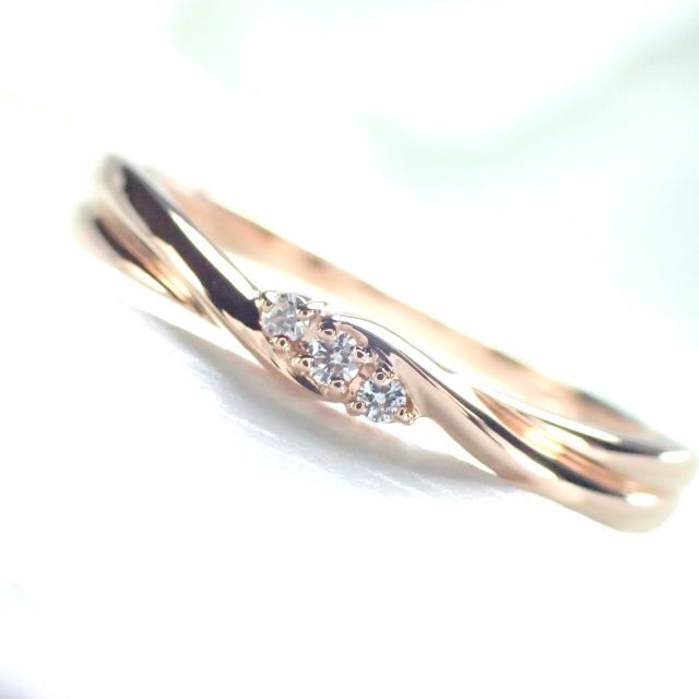 スタージュエリー K10PG ダイヤ 0.02ct リング
