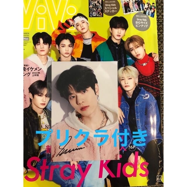 Stray Kids(ストレイキッズ)のvivi 雑誌 スンミンフォトカードセット スキズ Stray Kids エンタメ/ホビーの雑誌(その他)の商品写真