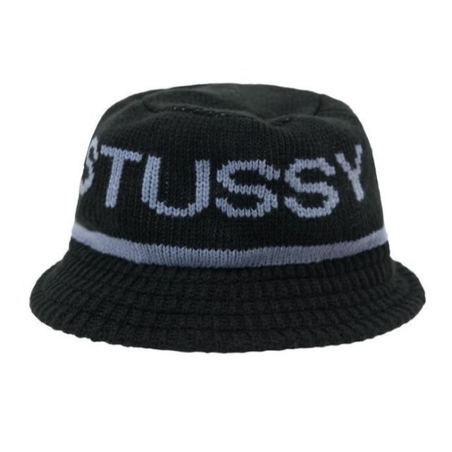 STUSSY - STUSSY ハット Jacquard Knit Bucket Hat 黒 Sの通販 by