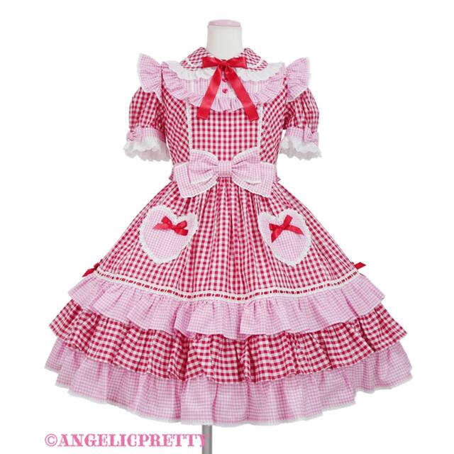 Angelic Pretty(アンジェリックプリティー)のギンガムシャーベットワンピース　angelic  pretty レディースのワンピース(ひざ丈ワンピース)の商品写真