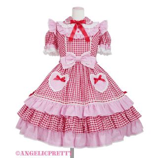 アンジェリックプリティー(Angelic Pretty)のギンガムシャーベットワンピース　angelic  pretty(ひざ丈ワンピース)