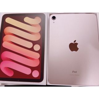 アップル(Apple)の【美品】アップル iPad mini 第6世代 WiFi 64GB ピンク(タブレット)