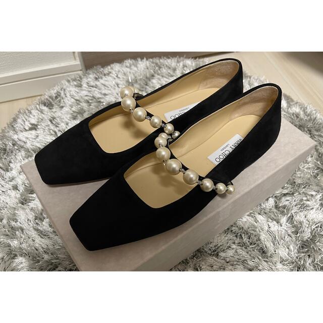 ジミーチュウ JIMMY CHOO ADE FLAT パール フラット 39.5 【限定品 ...