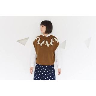 ミナペルホネン(mina perhonen)の限定お値下げ ○ 2016AW ○ wolf & flower ニットベスト (ベスト/ジレ)