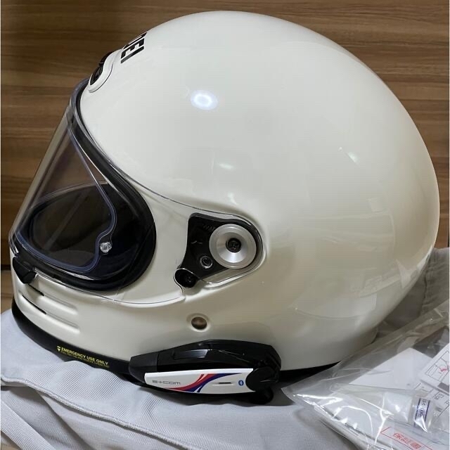 SHOEI Glamster サイズMオフホワイト+B-COM ONE 送料込 | www