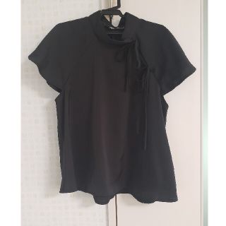 ザラ(ZARA)の店頭販売中 ZARA サテン トップス 黒 XS(シャツ/ブラウス(半袖/袖なし))