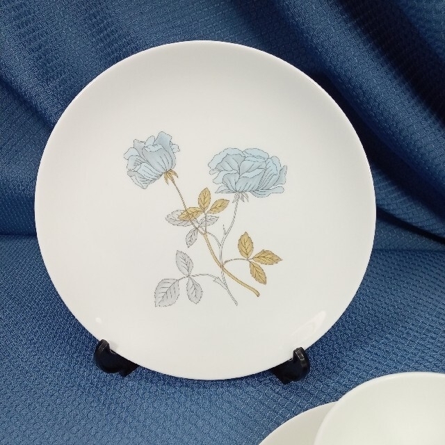 英国製 WEDGWOOD ウェッジウッド アイスローズ ティートリオ 黒壺印 3