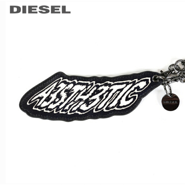 DIESEL(ディーゼル)のDIESEL ディーゼル バッグチャーム キーリング キーホルダー　ブラック メンズのファッション小物(キーホルダー)の商品写真