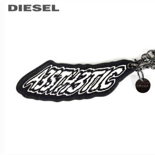 ディーゼル(DIESEL)のDIESEL ディーゼル バッグチャーム キーリング キーホルダー　ブラック(キーホルダー)