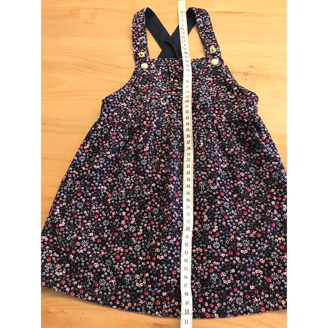 H&M(エイチアンドエム)のH&M サロペット 花柄 キッズ/ベビー/マタニティのベビー服(~85cm)(ワンピース)の商品写真