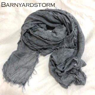 バンヤードストーム(BARNYARDSTORM)の美品 BARNYARDSTORM グレー大判サマーストール　バンヤードストーム(ストール/パシュミナ)