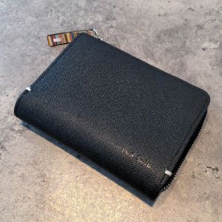 ポールスミス(Paul Smith)のPaul Smith ポールスミス L字ファスナー折財布 黒 マルチストライプ(折り財布)