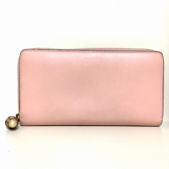 日本限定 GUCCI 長財布 オレンジ系 直営店購入 グッチ 財布 使用少