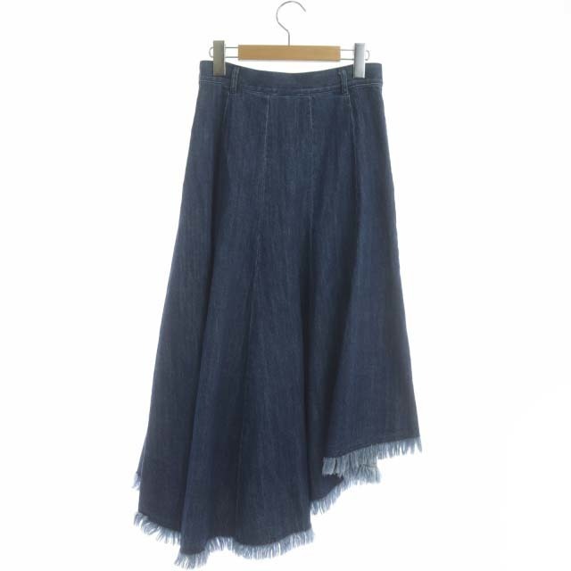 DIESEL(ディーゼル)のディーゼル DIESEL デニム刺繍スカート フレア S 青 マルチカラー レディースのスカート(ロングスカート)の商品写真