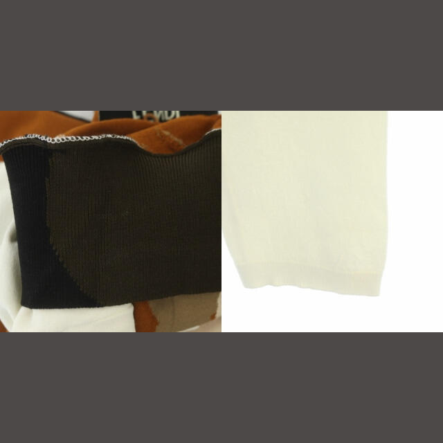 FENDI(フェンディ)のフェンディ マルチカラーハイネックセーターニット 長袖 38 茶 白 ベージュ レディースのトップス(ニット/セーター)の商品写真