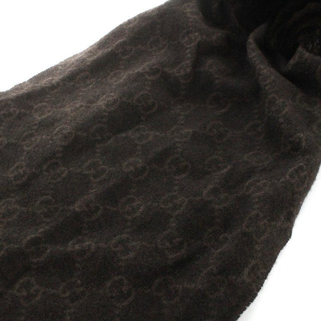 グッチ GUCCI マフラー ストール GG カシミヤ ラパンファー 茶 人気