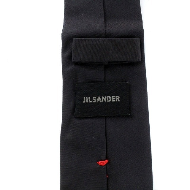 Jil Sander(ジルサンダー)のジルサンダー JIL SANDER ナロー ネクタイ シルク 絹 黒 メンズのファッション小物(ネクタイ)の商品写真