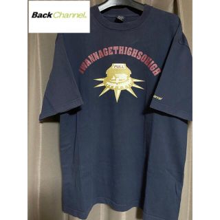 バックチャンネル(Back Channel)のBack channel バック　チャンネル　ネイビー　プリント　Tシャツ　L(Tシャツ/カットソー(半袖/袖なし))