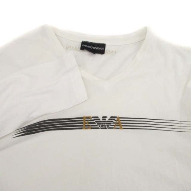 Emporio Armani(エンポリオアルマーニ)のエンポリオアルマーニ Tシャツ カットソー M マルチカラー オフホワイト メンズのトップス(Tシャツ/カットソー(七分/長袖))の商品写真