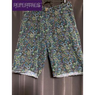 Nepenthes ネペンテス ハーフパンツ 花柄 グリーン コーデュロイ 総柄
