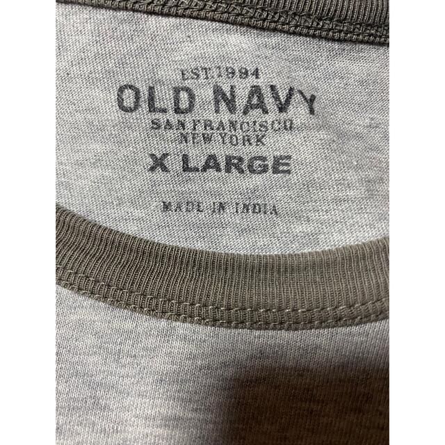 Old Navy(オールドネイビー)のold navy オールドネイビー　リンガーTシャツ　XLサイズ　グレー メンズのトップス(Tシャツ/カットソー(半袖/袖なし))の商品写真