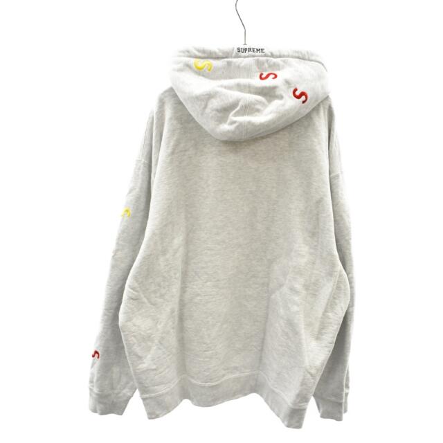 SUPREME シュプリーム 21SS Embroidered S Hooded Sweatshirt エンブロイダード Sロゴ スウェットプルオーバーパーカー グレー 1