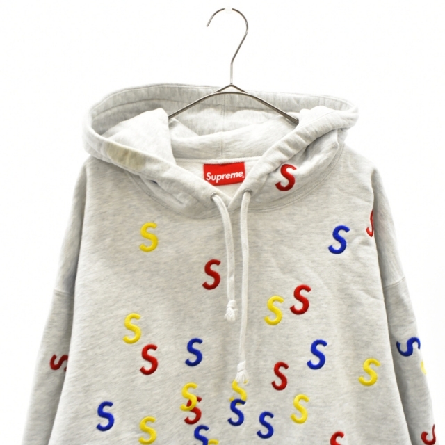 SUPREME シュプリーム 21SS Embroidered S Hooded Sweatshirt エンブロイダード Sロゴ スウェットプルオーバーパーカー グレー 2