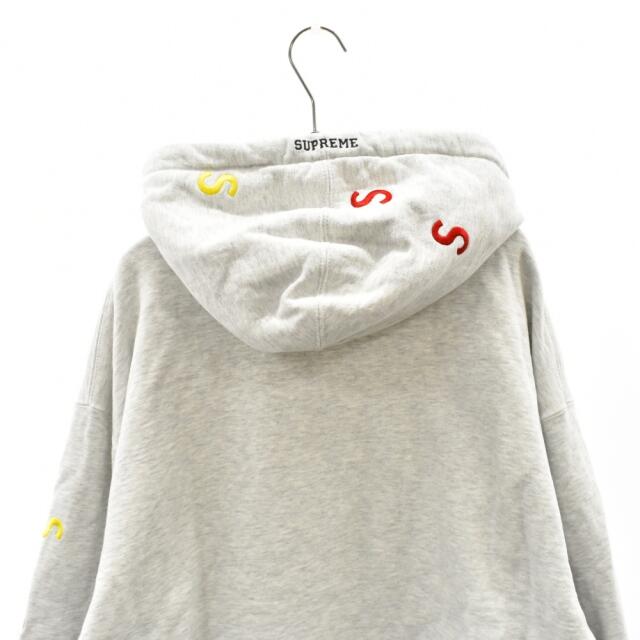 SUPREME シュプリーム 21SS Embroidered S Hooded Sweatshirt エンブロイダード Sロゴ スウェットプルオーバーパーカー グレー 3