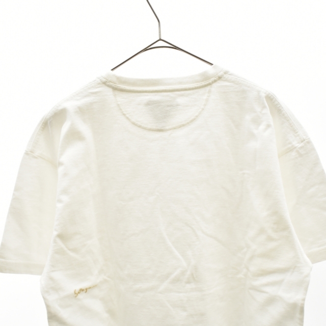 Bottega Veneta(ボッテガヴェネタ)のBOTTEGA VENETA ボッテガヴェネタ オーバーサイズバックロゴ刺繍クルーネック Tシャツ ホワイト メンズのトップス(Tシャツ/カットソー(半袖/袖なし))の商品写真