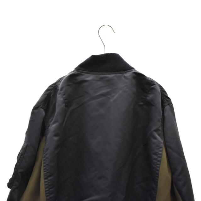 Sacai サカイ 21AW Wool Surge x Nylon Twill Blouson ウールサージ ブルゾン ネイビー 21-02660M