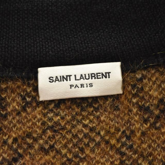 Saint Laurent(サンローラン)のSAINT LAURENT PARIS サンローランパリ 20AW 631198 レオパードウールモヘアニットコート ベイビーキャット メンズのジャケット/アウター(フライトジャケット)の商品写真