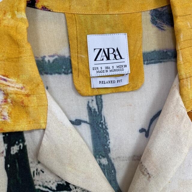 ZARA(ザラ)のZARA ザラ　アロハシャツ　総柄　芸術柄　アート　レーヨン　羽織り メンズのトップス(シャツ)の商品写真