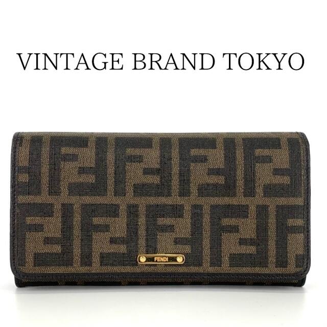 FENDI フェンディ 長財布 ロングウォレット 二つ折り ロゴ ズッカ柄