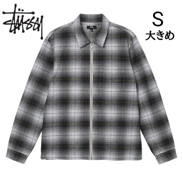 【新品】STUSSY シャドウプレイド ジップシャツ