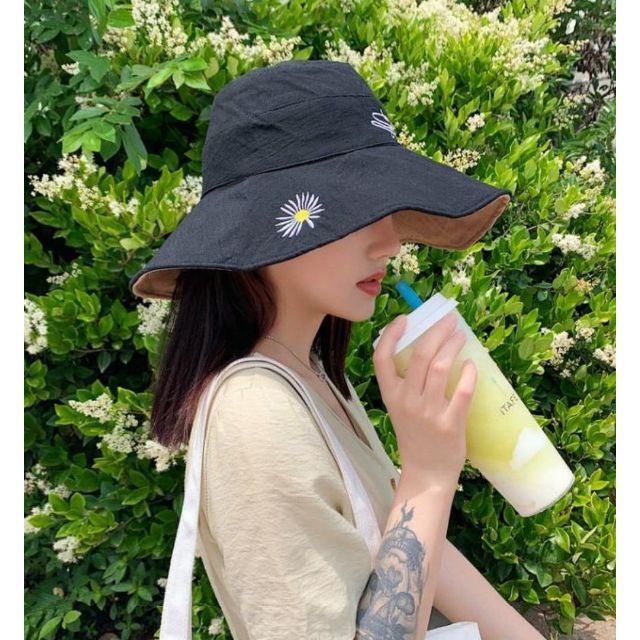 トラスト リバーシブル バケットハット 紺 外せる あご紐付き 帽子 UVカット 日除け リバーシブル バケットハット 外せる あご紐付き 帽子 UVカット 日除け