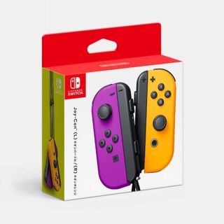 ニンテンドウ(任天堂)の【新品】Joy-Con(L) ネオンパープル／(R) ネオンオレンジ(家庭用ゲーム機本体)