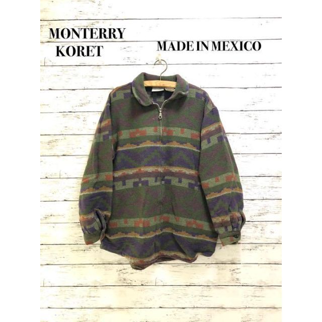 MONTERY KORET◆　ブルゾン　モスグリーン　メキシコ製　ウール