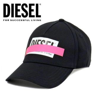 ディーゼル(DIESEL)のDIESEL キャップ 01 コットン スナップバック ネオン 蛍光 ブラック(キャップ)