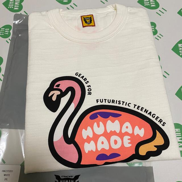 HUMAN MADE FLAMINGO T-SHIRT 2XL100%COTTONCOLOR