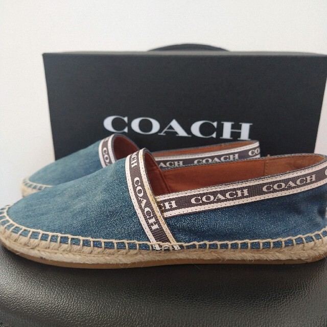 沖縄・離島除く全国届 ◎未使用 COACH デニム エスパドリーユ