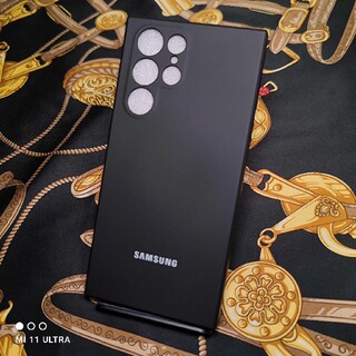 ギャラクシー(Galaxy)のGalaxy S22 Ultra ロゴ入りブラック シリコンケース 新品(Androidケース)