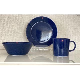 イッタラ(iittala)のiittala イッタラ ティーマ ドッテドブルー 3点セット 未使用含む(食器)