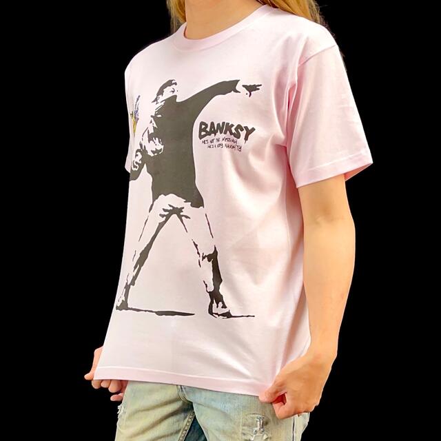 バンクシー プリント Tシャツ S