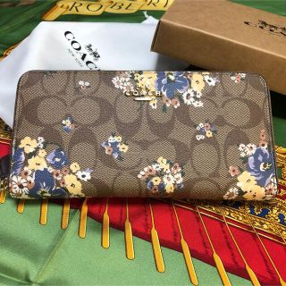 コーチ(COACH)の詩音様専用　COACH 長財布　シグネチャー　フラワー(財布)