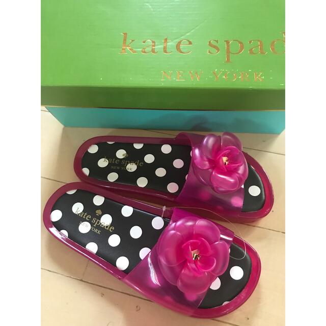 新品　レア！【ケイトスペード Kate Spade】ピンク　黒白水玉　サンダル靴/シューズ