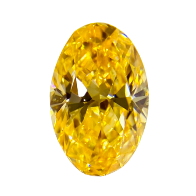 FANCY INTENSE YELLOW ORANGE 0.40ct OV